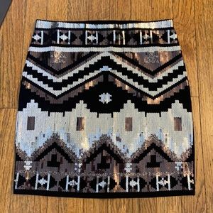 Express sequin mini skirt